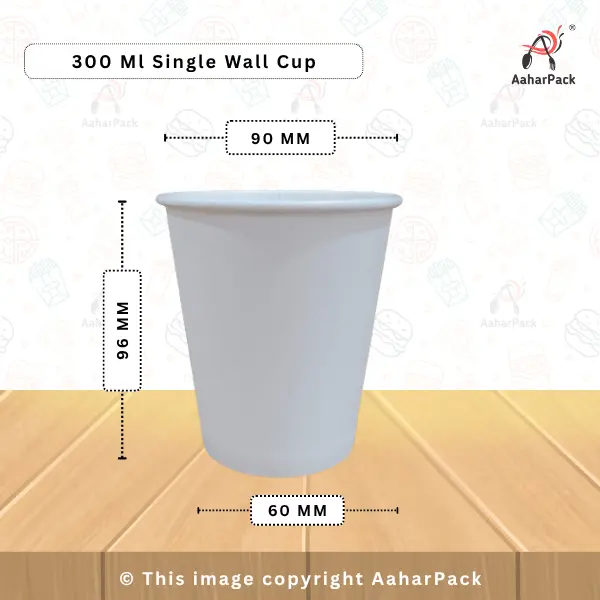 300 ML (10oz) Single Wall White Paper Cups – Pack of 1000 – Eco-Friendly, Disposable Cups for Hot & Cold Drinks